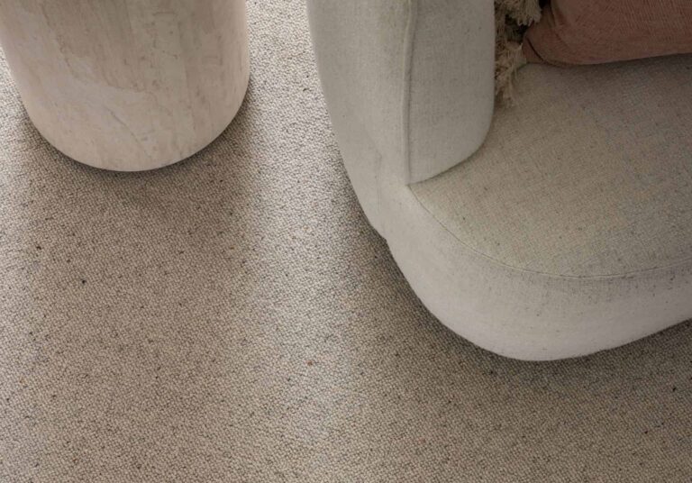 Close-up of a wool carpet in a living room